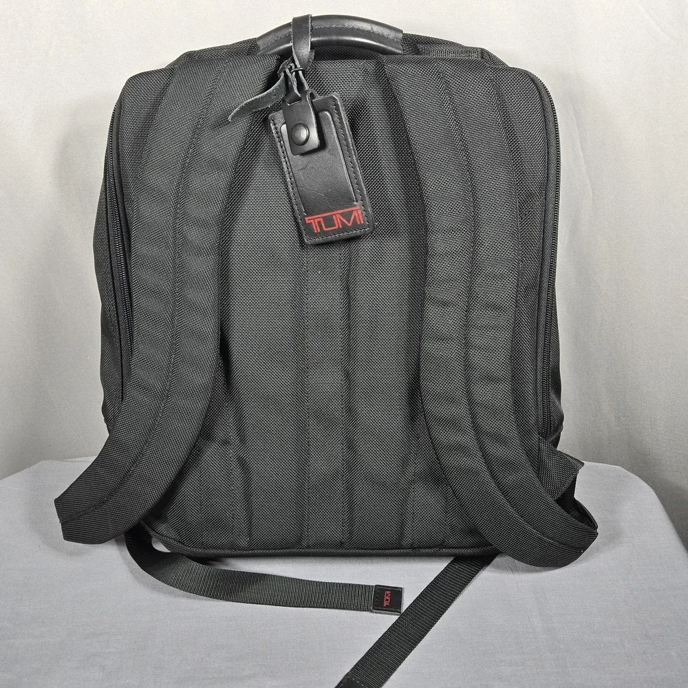 Vintage Tumi Alpha Backpack Black Ballistic Nylon Business Travel Organizer USA